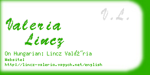 valeria lincz business card